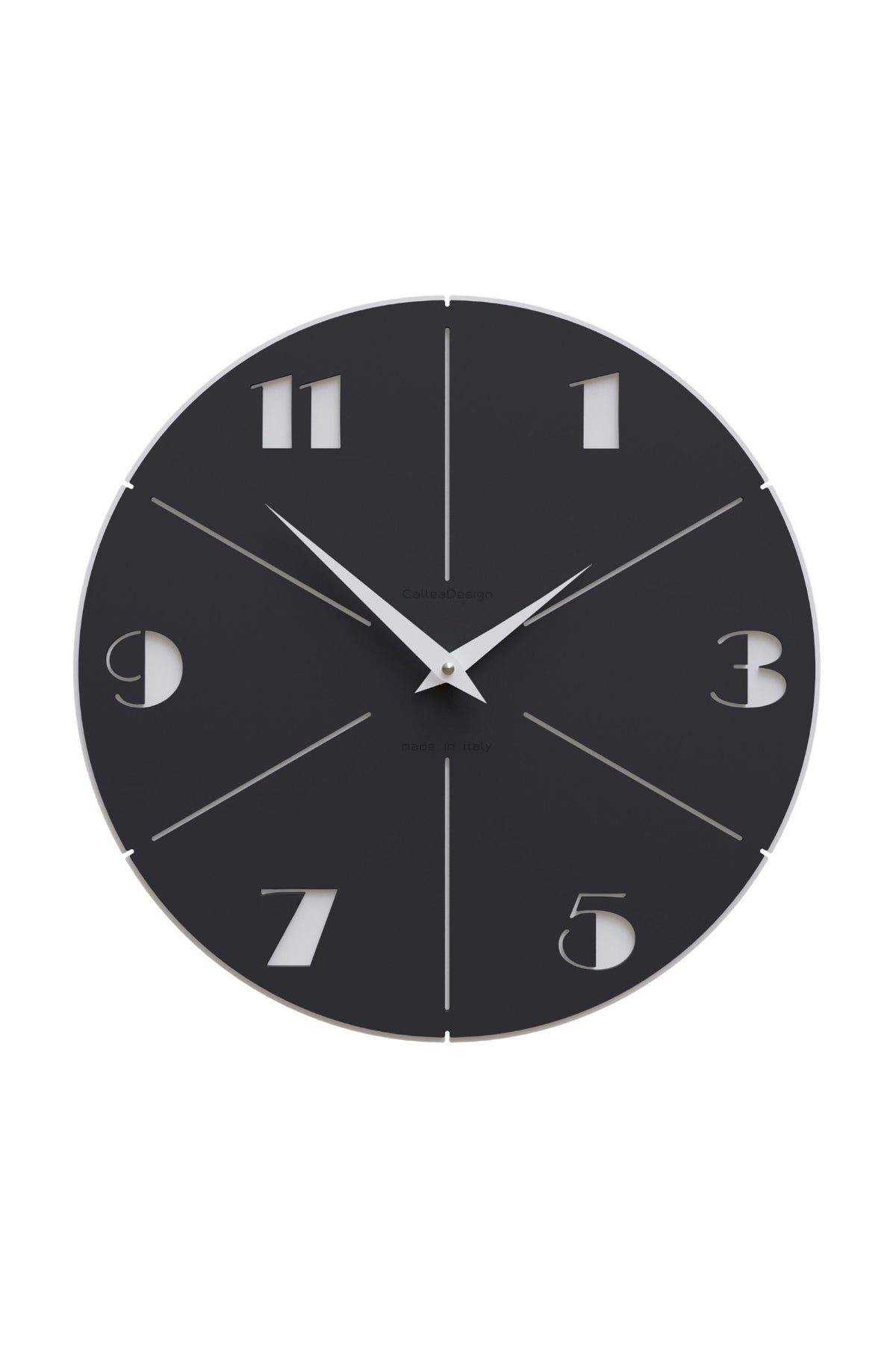CalleaDesign Aurelio wall clock in Black finish