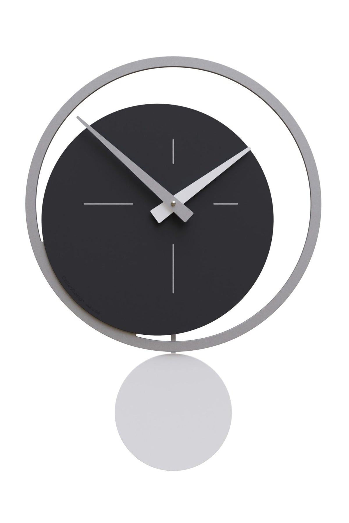 CalleaDesign Eclipse pendulum clock in Black finish