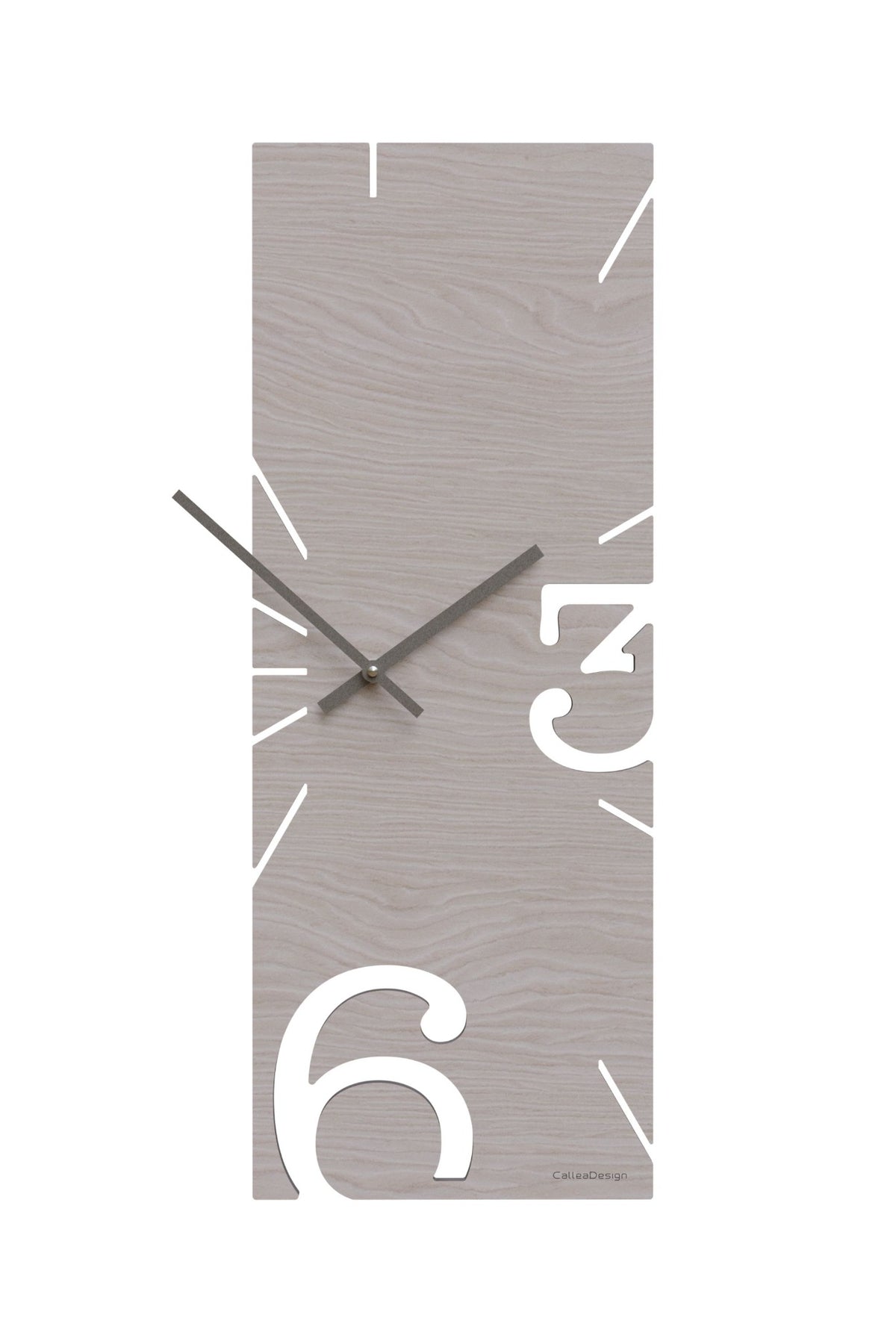 CalleaDesign Greg wall clock in Breeze Oak wood-effect finish