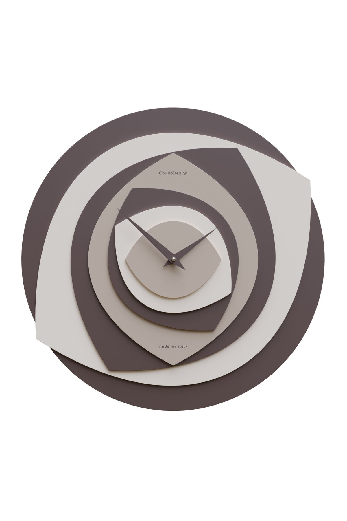 CalleaDesign Petalo wall clock in Chocolate finish
