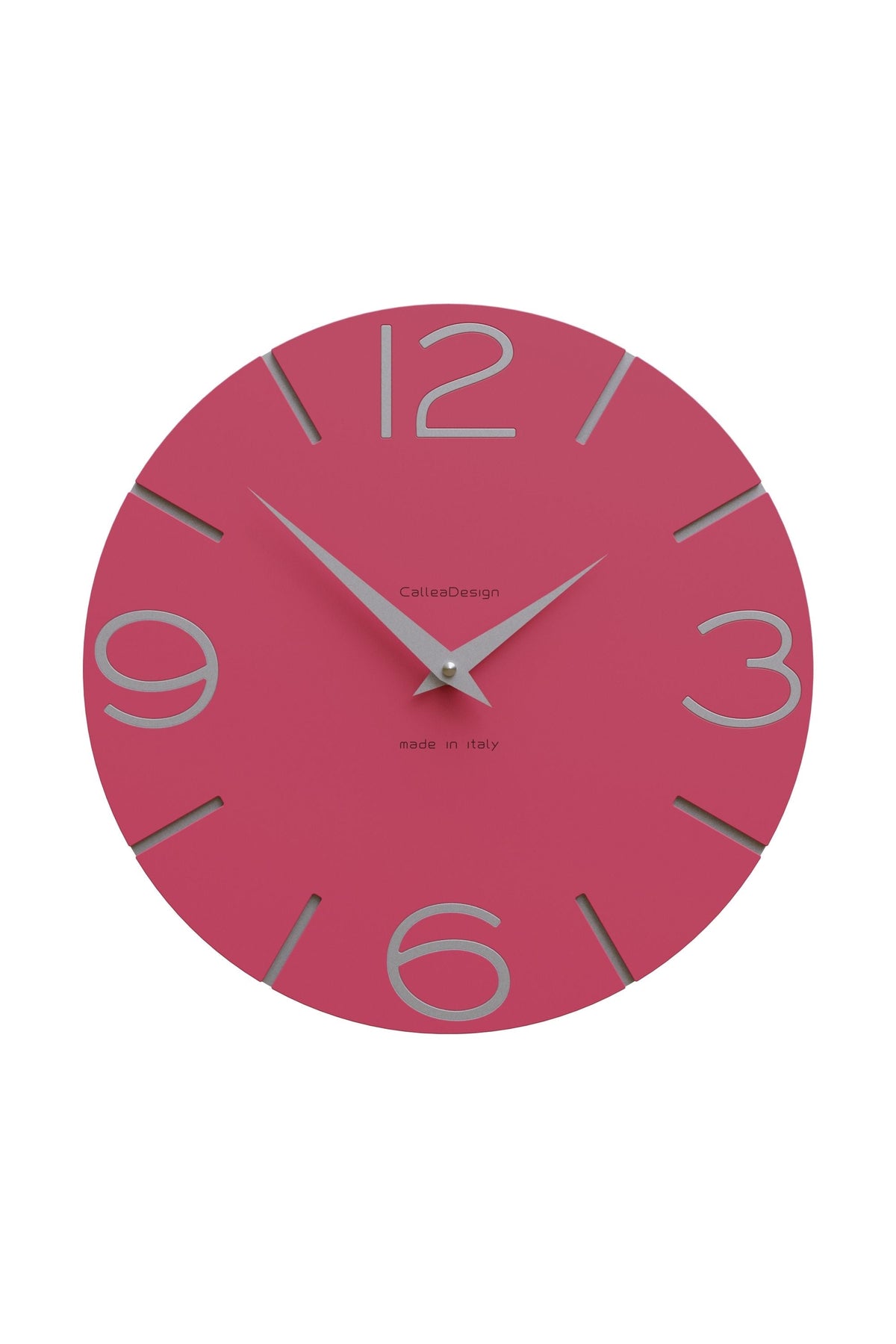CalleaDesign Smile Wanduhr in der Ausführung Telemagenta