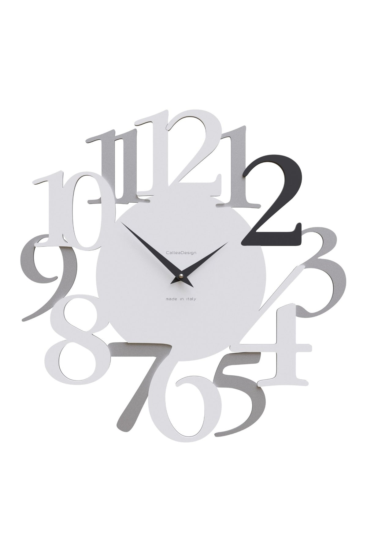 CalleaDesign Russell wall clock in Black finish