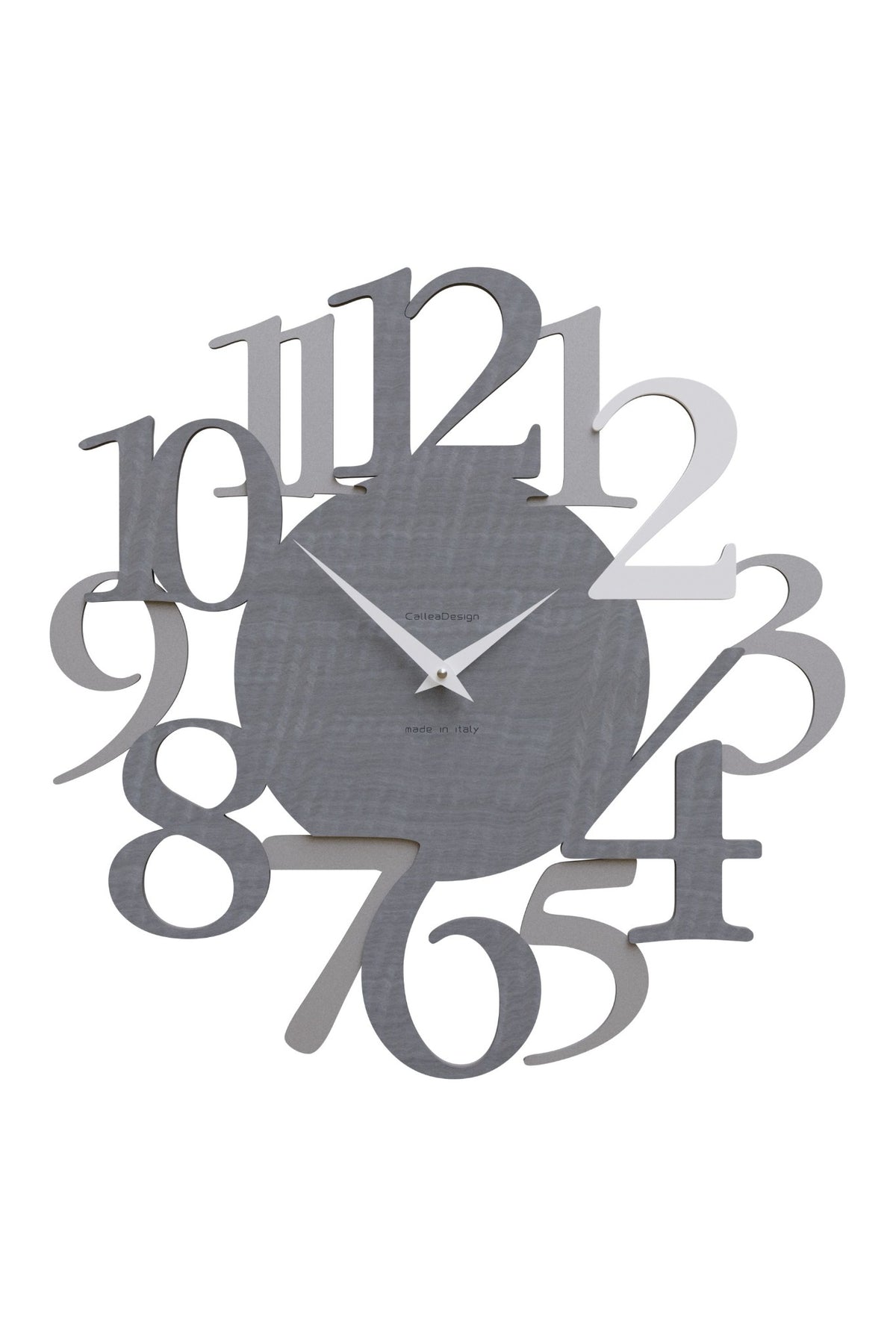 CalleaDesign Russell wall clock in Grey Burl finish