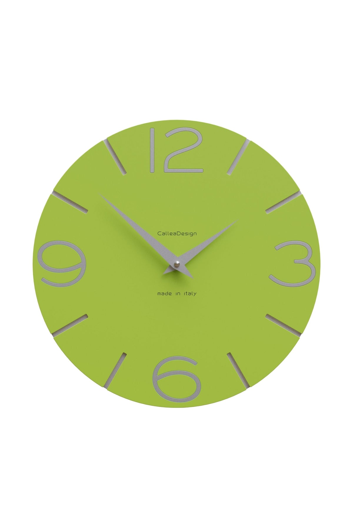 CalleaDesign Smile Wanduhr in der Ausführung Apfelgrün