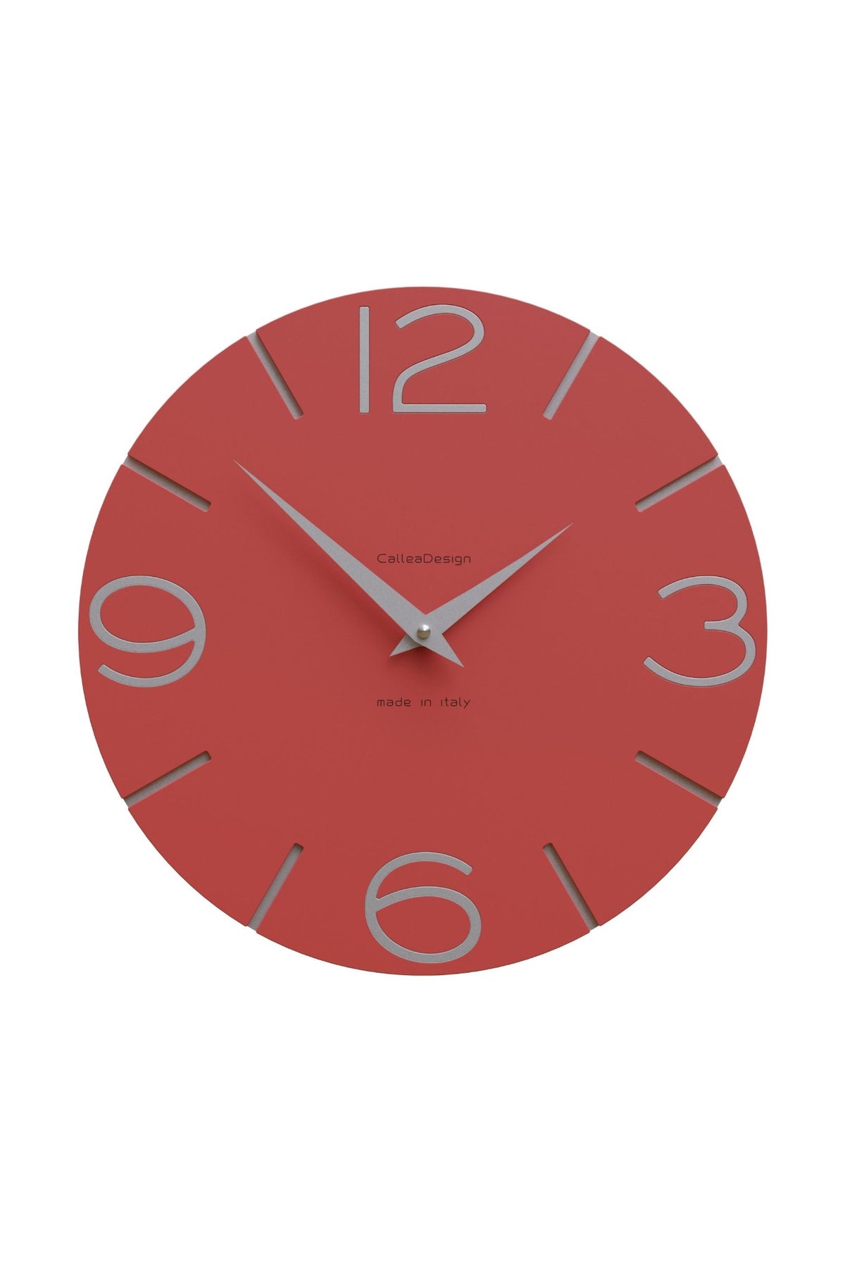 CalleaDesign Smile Wanduhr in der Ausführung Flammenrot