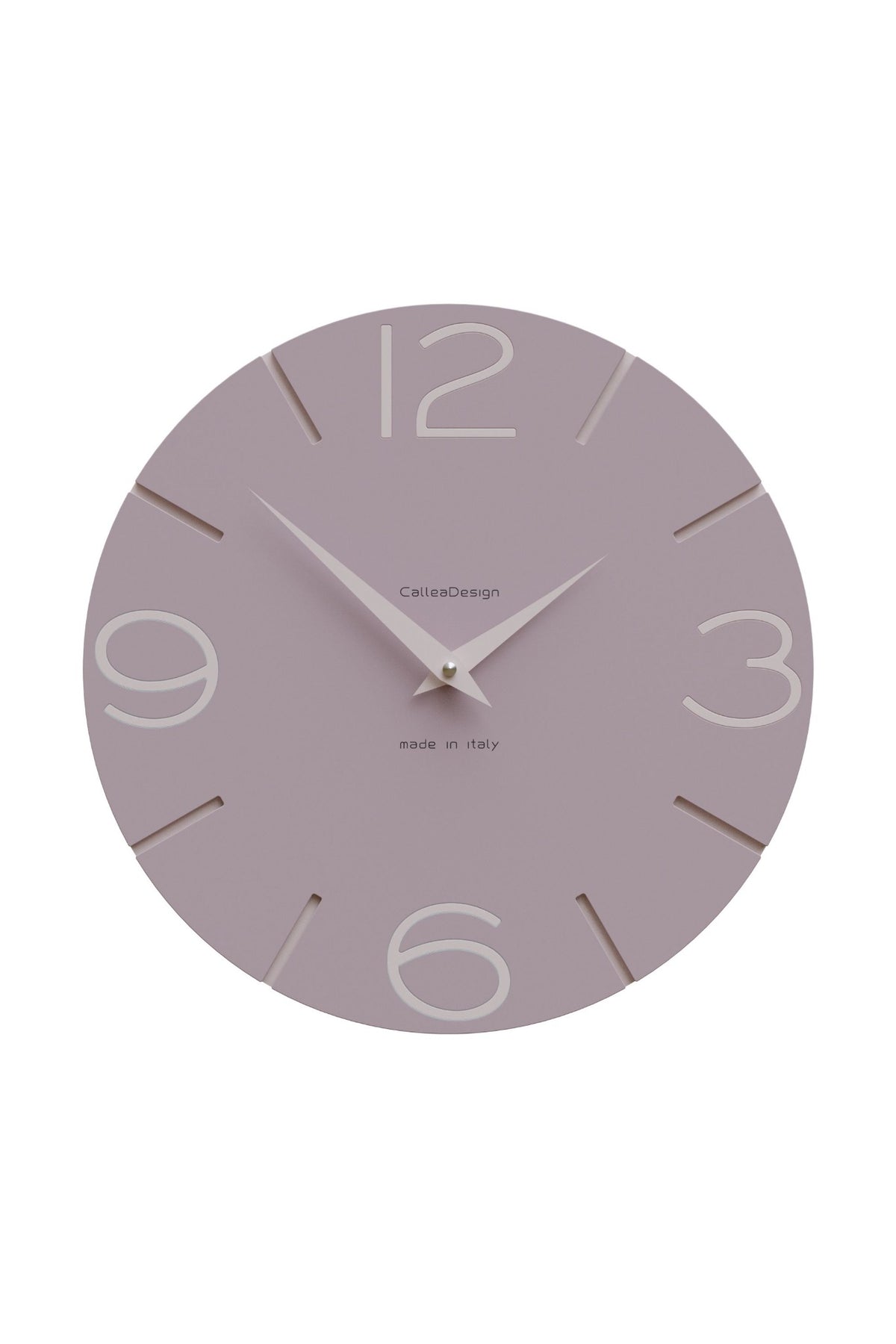 CalleaDesign Smile Wanduhr in der Ausführung Pflaumengrau