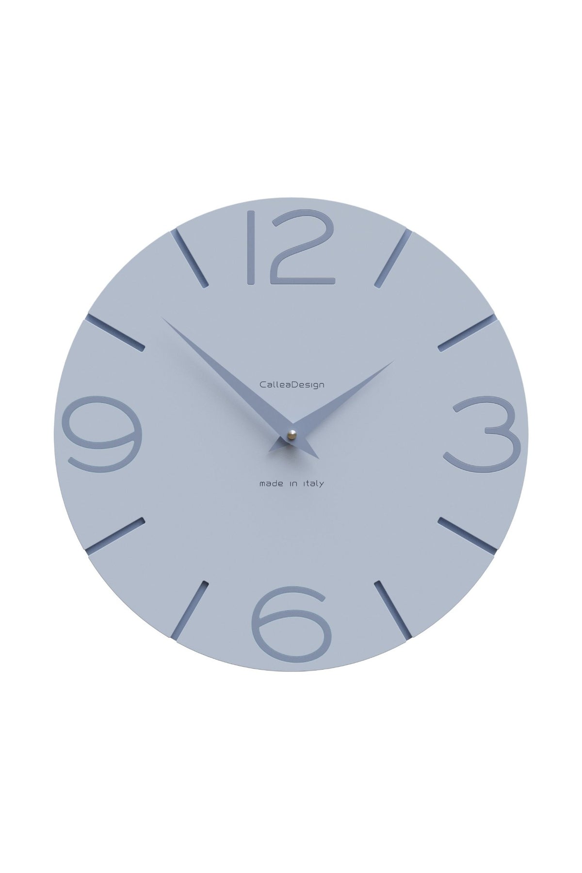 CalleaDesign Smile Wanduhr in der Ausführung Puderblau