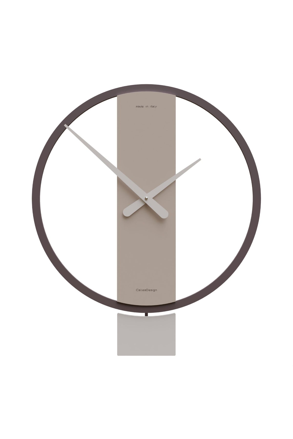 CalleaDesign Kurt pendulum wall clock in Café Latte finish