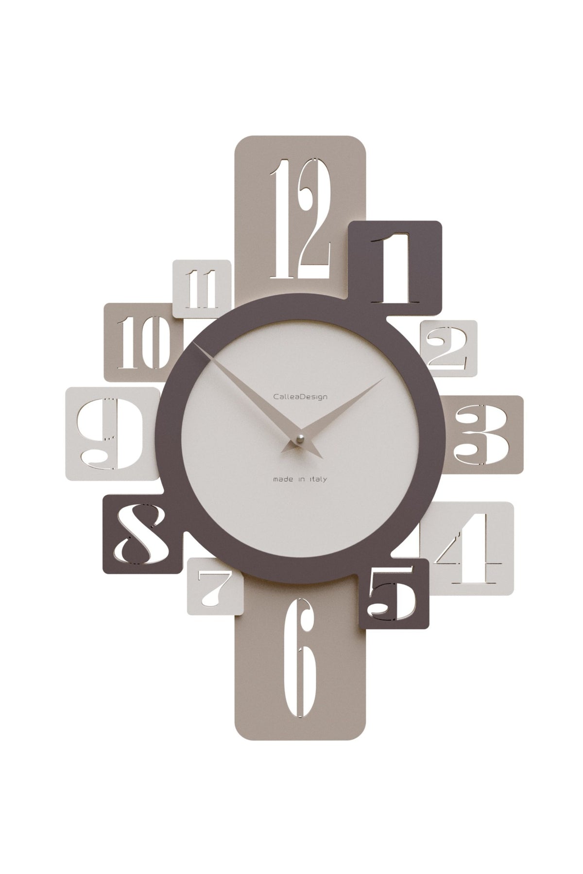 CalleaDesign Onyx wall clock in Flax finish