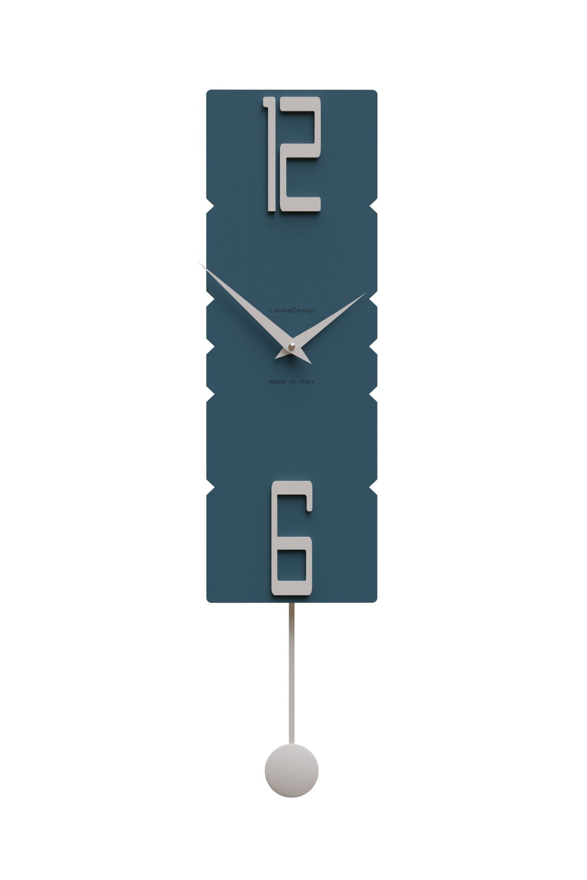 CalleaDesign Rock pendulum wall clock in Dark Teal finish