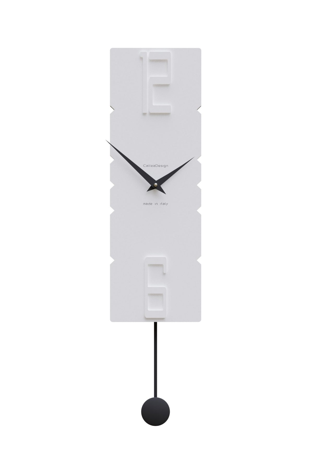 CalleaDesign Rock pendulum wall clock in White finish