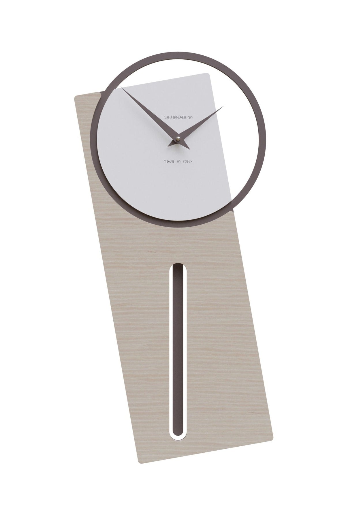 CalleaDesign Sherlock pendulum clock in Pickled Oak finish