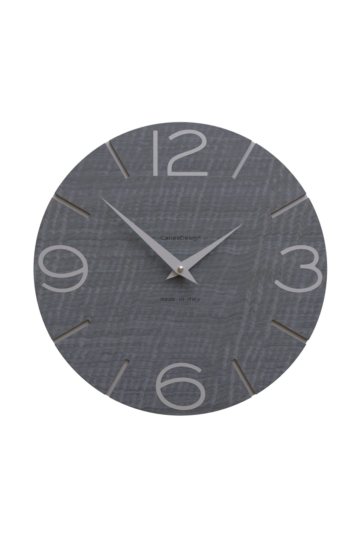 CalleaDesign Smile Wanduhr in der Ausführung Graue Maserknolle