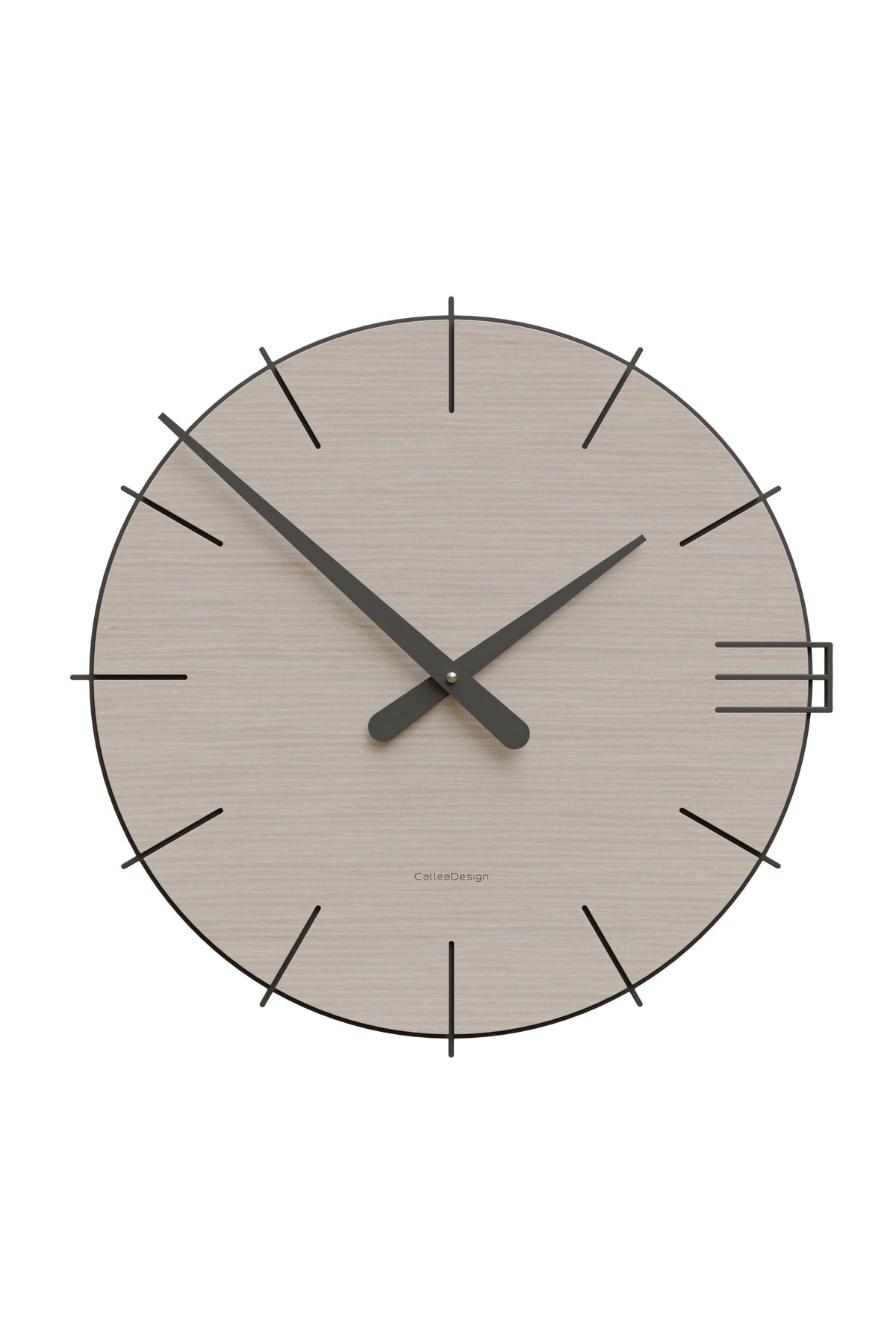 CalleaDesign Mike wall clock in Pickled Oak finish