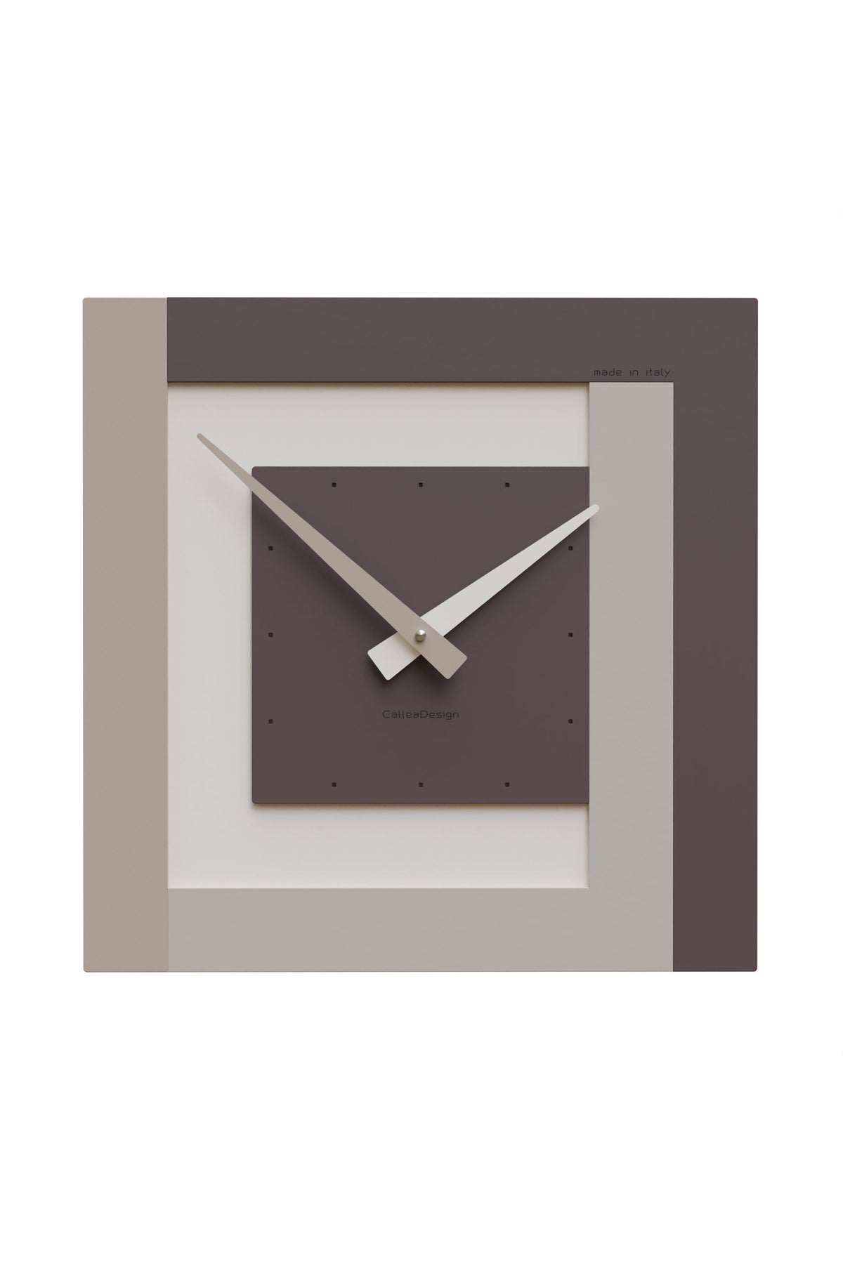 CalleaDesign Stripes wall clock in Chocolate finish