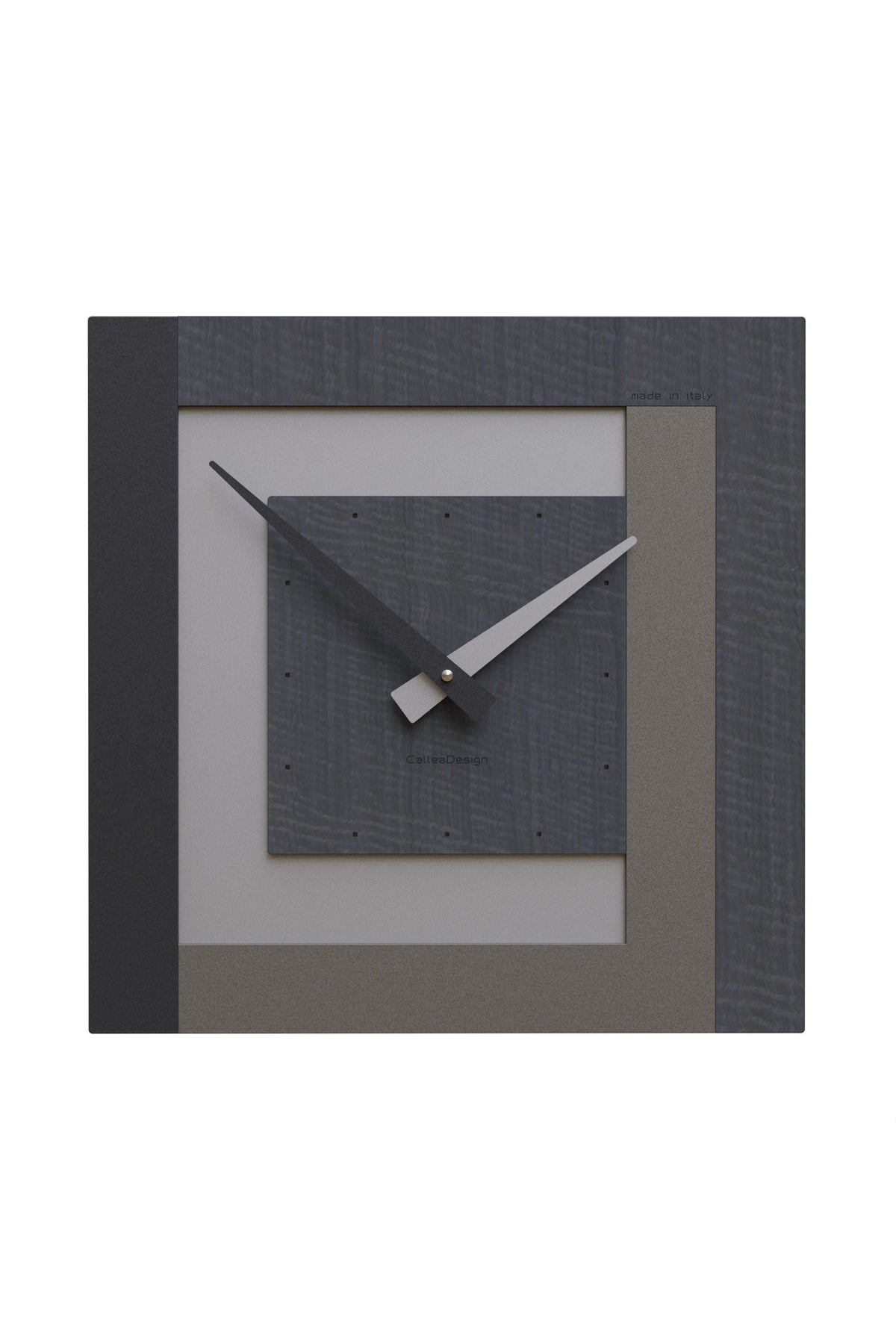 CalleaDesign Stripes wall clock in Grey Burl finish