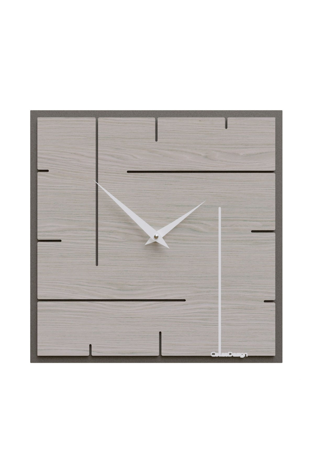 Grid wall clock – Breeze Oak finish