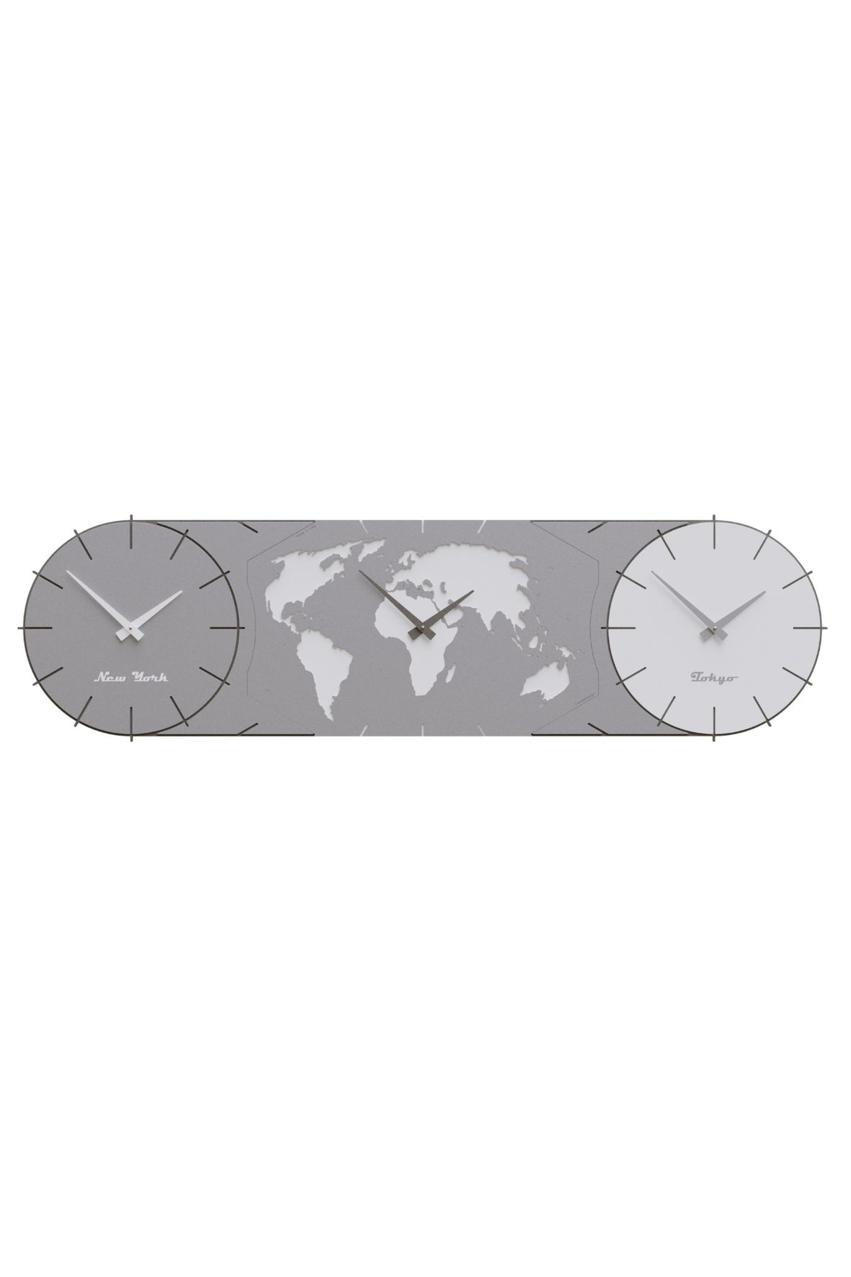 Time Master world time clock – White finish