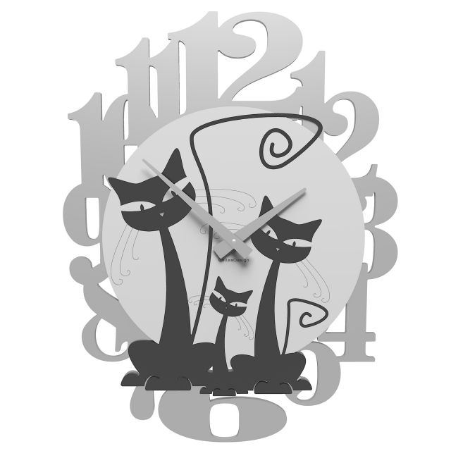 Wanduhr Katze