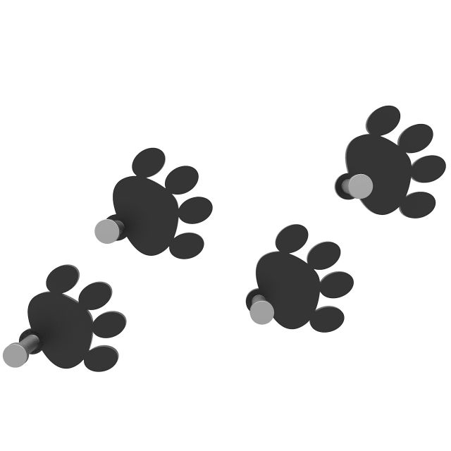 Wandhaken katzen Fußabdrücke