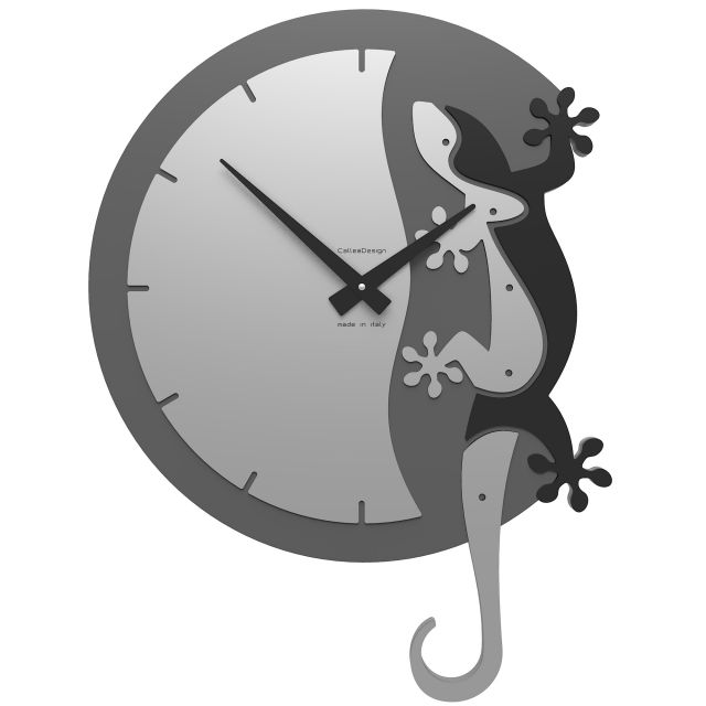 Große Wanduhr mit Glücksgecko